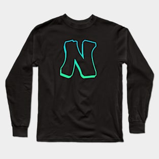 Letter N - Outline Long Sleeve T-Shirt